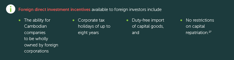 Incentives to attract foreign investors