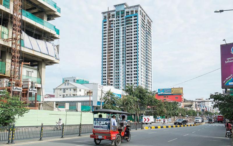 A high-rise in Phnom Penh