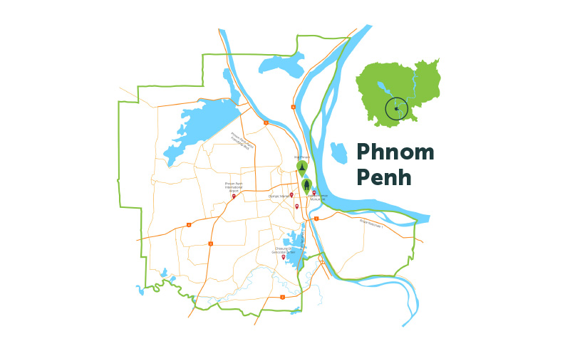 ផែនទីនៃរាជធានីភ្នំពេញ