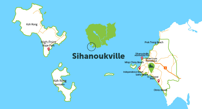 Carte de Sihanoukville